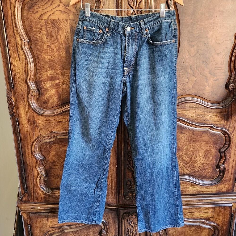 Lucky Brand Blue Dungarees Straight Leg Jeans